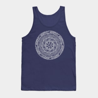 Salish Sea Mandala -dark blue background Tank Top